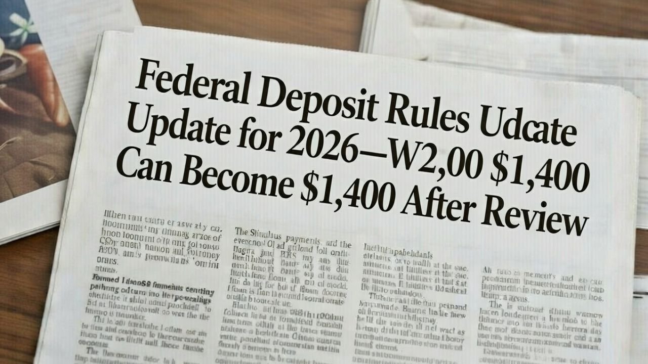 Federal Deposit Rules Update 2026: Why a $2,000 Payment May Drop to $1,200–$1,400 After Review