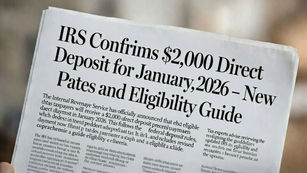 Federal Government $2,000 Payments Scheduled for January 2026
