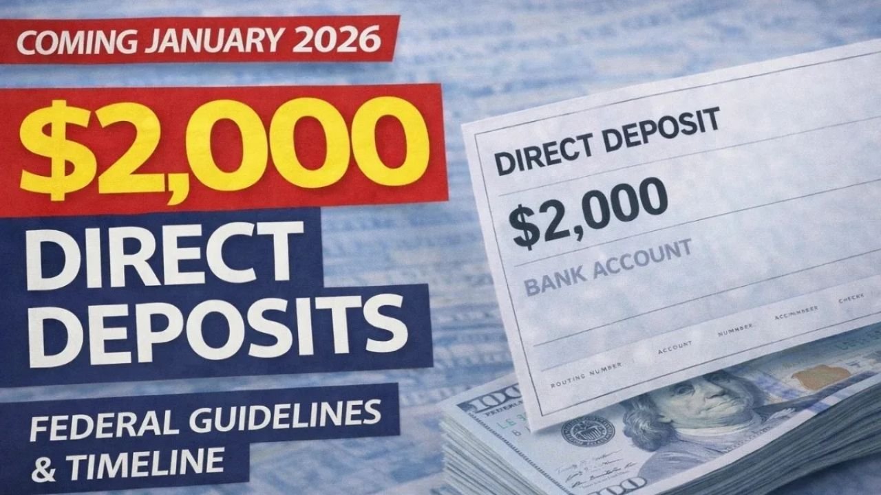 IRS Announces $2,000 Direct Deposit for All: January 2026 New Payment Schedule and Eligibility Guide