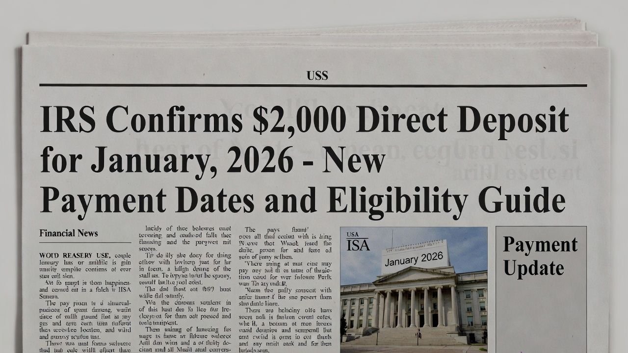 Payment & Eligibility Update: IRS Approves $2,000 Direct Deposit for January 2026