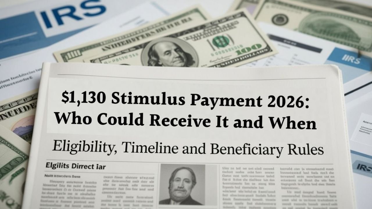 Stimulus Update 2026: $1,130 Payments Scheduled to Begin, Eligibility and Timing